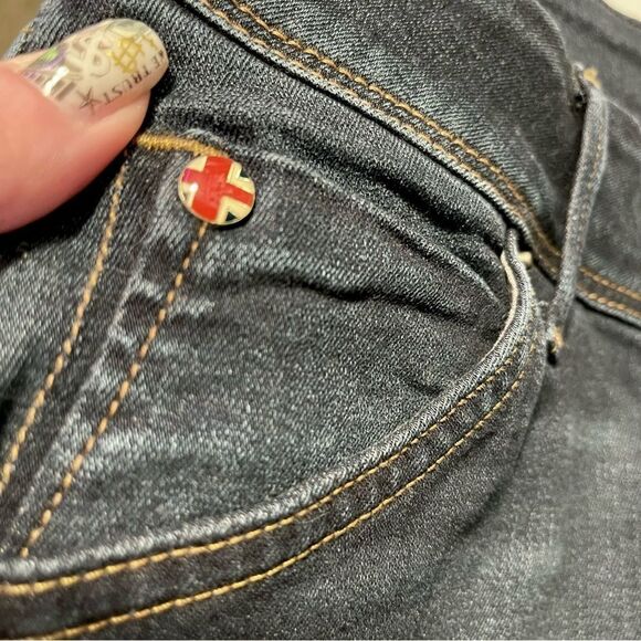 Hudson Jeans Mid-rise Flare Bootcut in Dark Blue Indigo Denim SZ 25 NEW - Picture 3 of 13